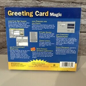 Greeting Card magic PC CD-Rom Game by Cosmi & NetZero for Windows ME / XP / 2000